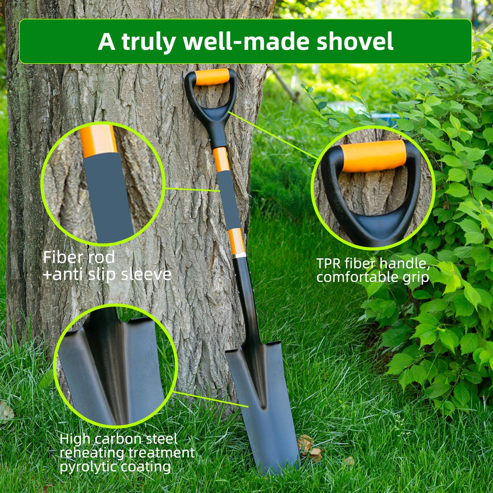 Spade Shovel - Durable Garden Tool -2
