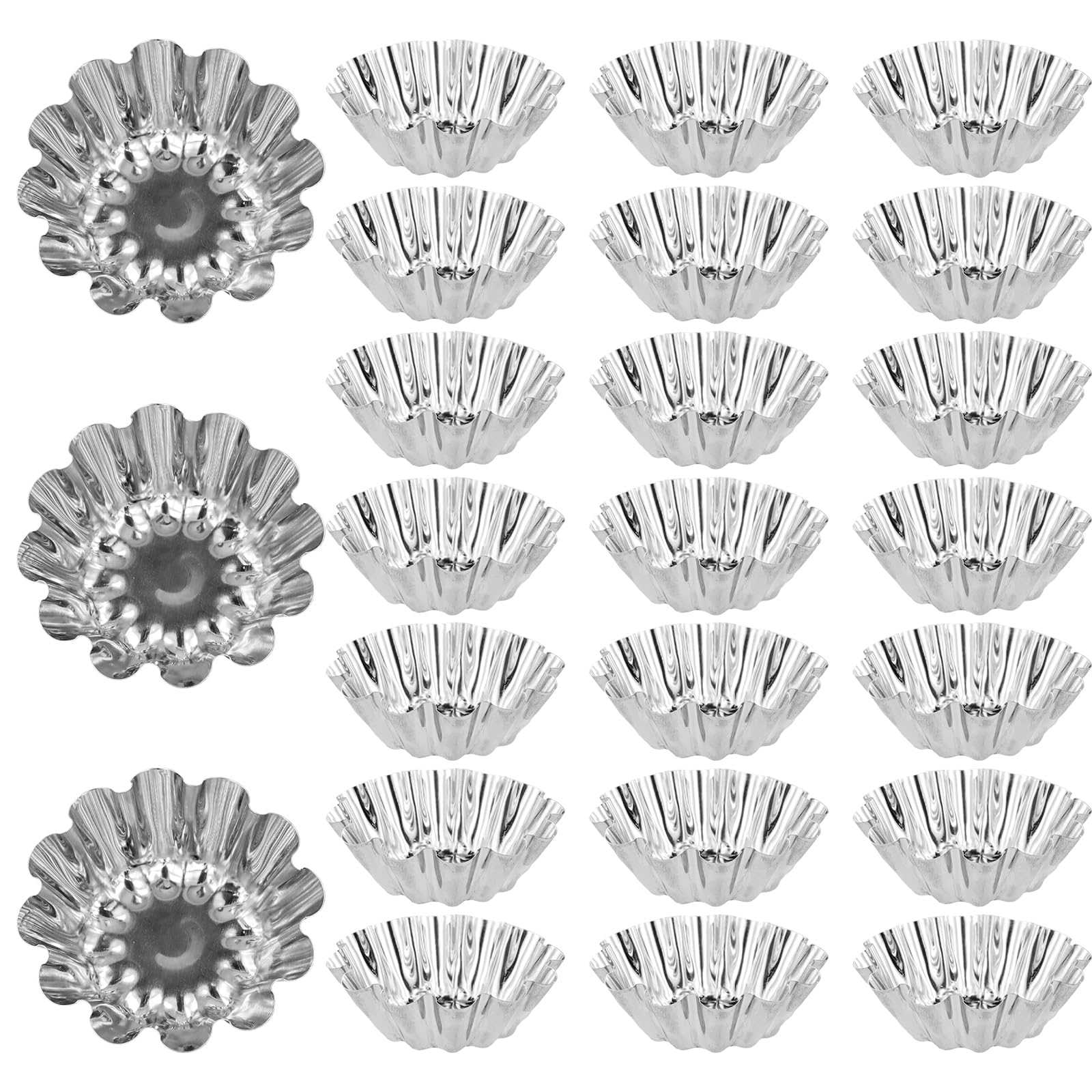 YILANJIN 25Pcs Mini Tart Tins, Mini Cake Muffin Moulds Tins, Resuable Cupcake Tart Mould, Pudding Moulds, Baking Tool