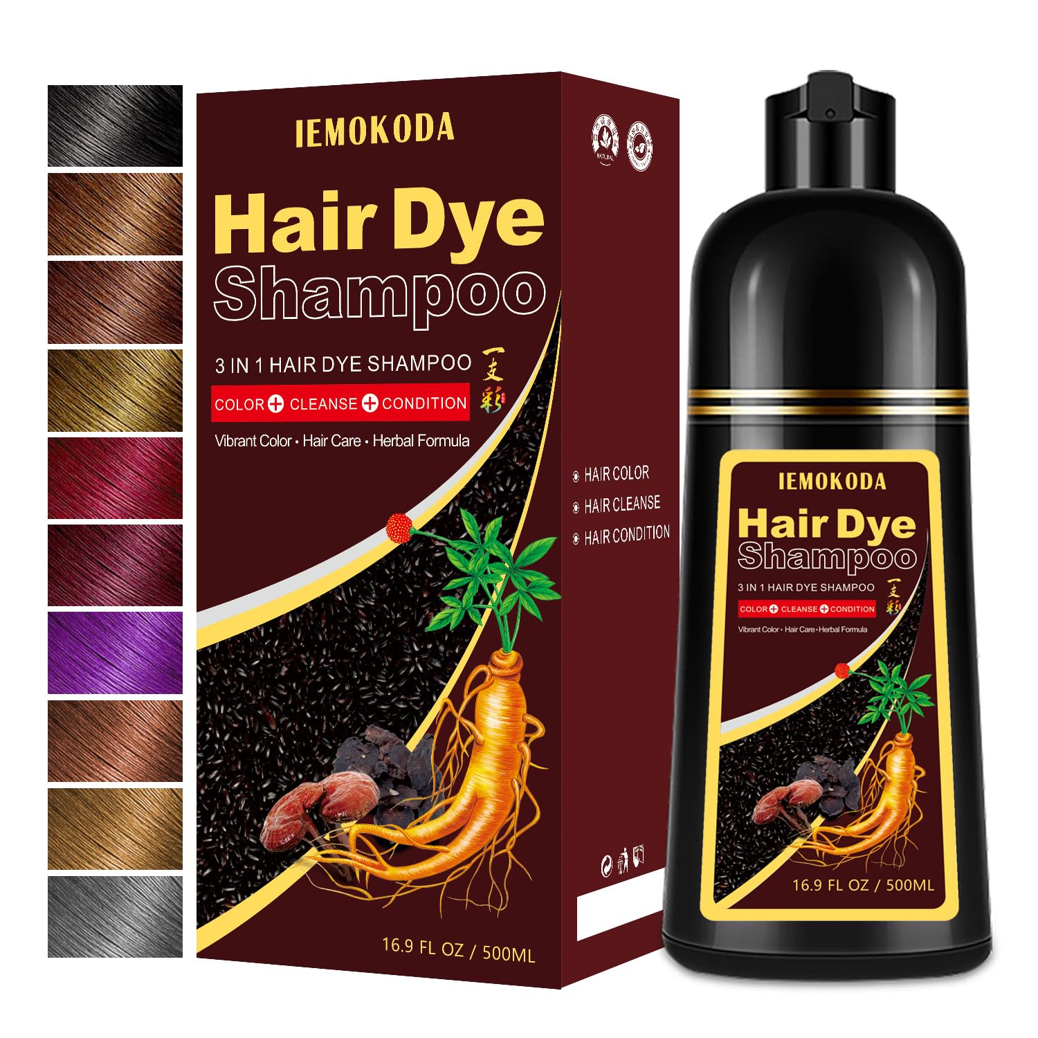 Amazon.com : Wine Red Hair Dye Shampoo for Vibrant Hair, Natural
