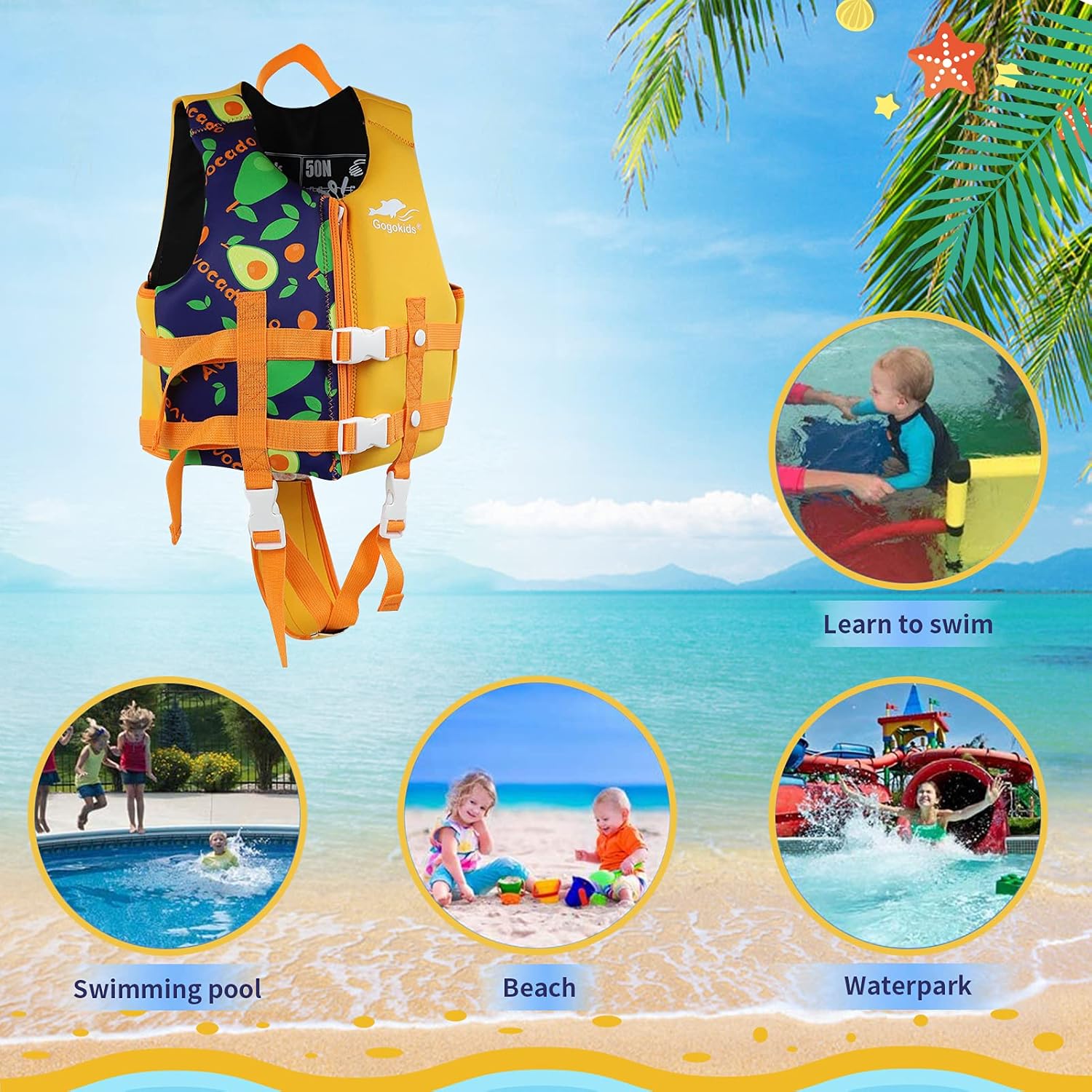 Safety & Flotation Devices Boglia Toddler Swim Vest Kid Vest Floation