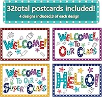 Vista 3 de codree 32 postales de bienvenida de marquesina, 4 x 6 pulgadas, postal temática de bienvenida a nuestra clase, tarjetas de felicitación, tarjetas