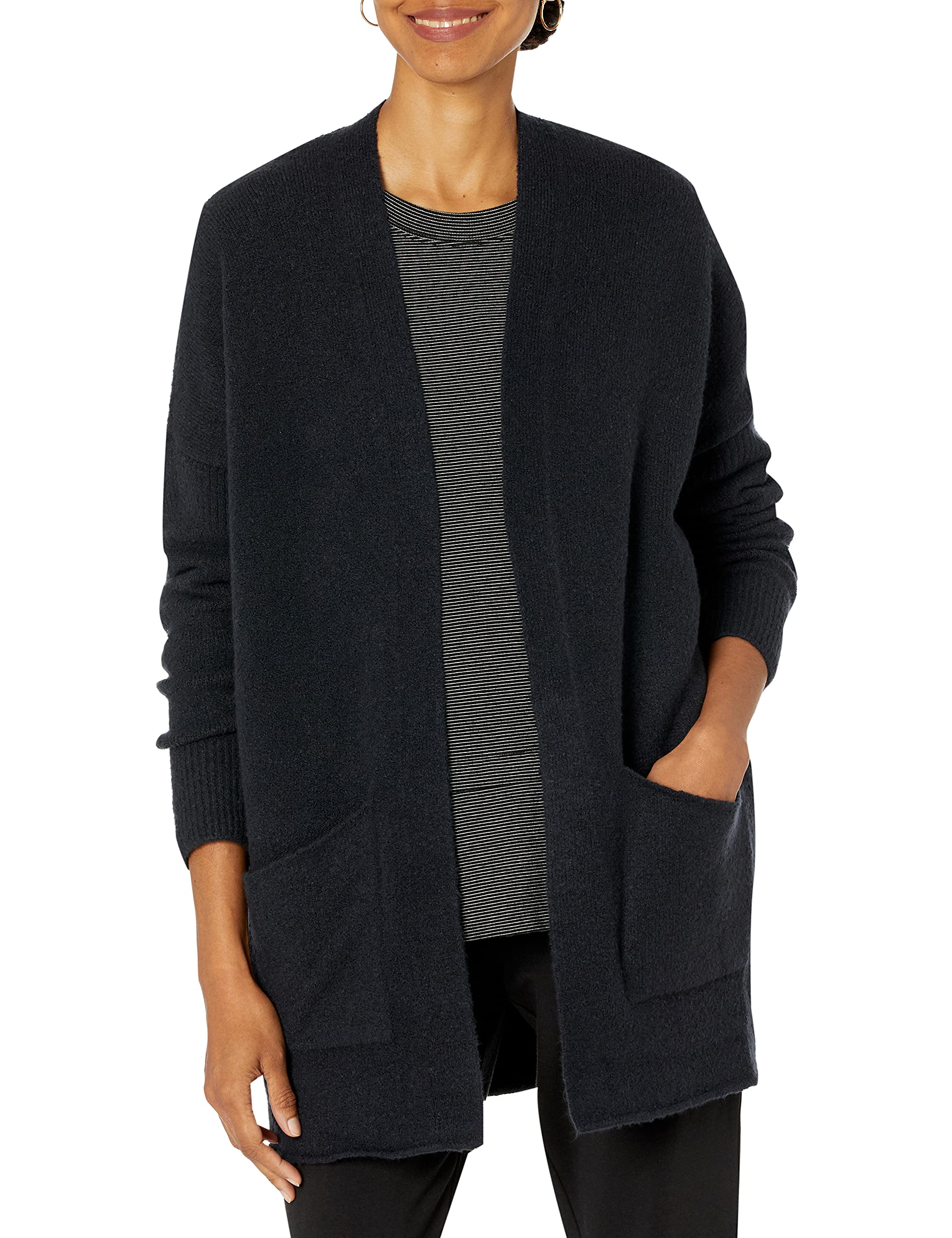 Amazon Brand - Daily Ritual Women's Cozy Boucle Coatigan Sweater