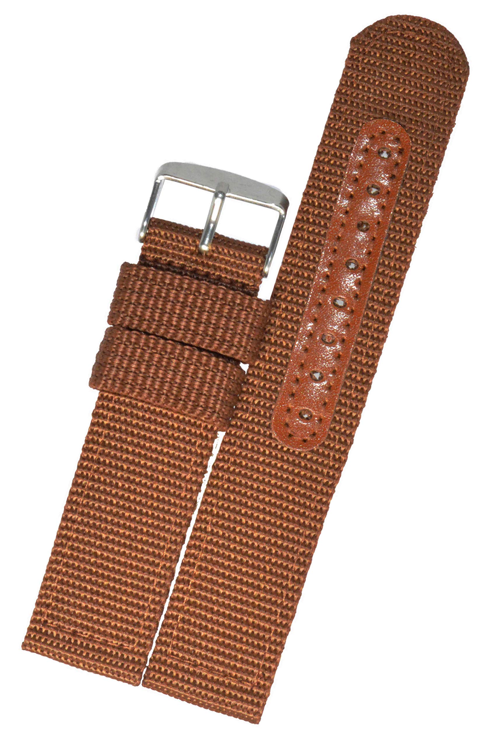 SURU® 24mm NATO Style 2-Piece Nylon Watch Strap/Band for Men Women (Colour - Brown/Size -24mm) U4 (B095YZBGSP) Amazon Price History, Amazon Price Tracker