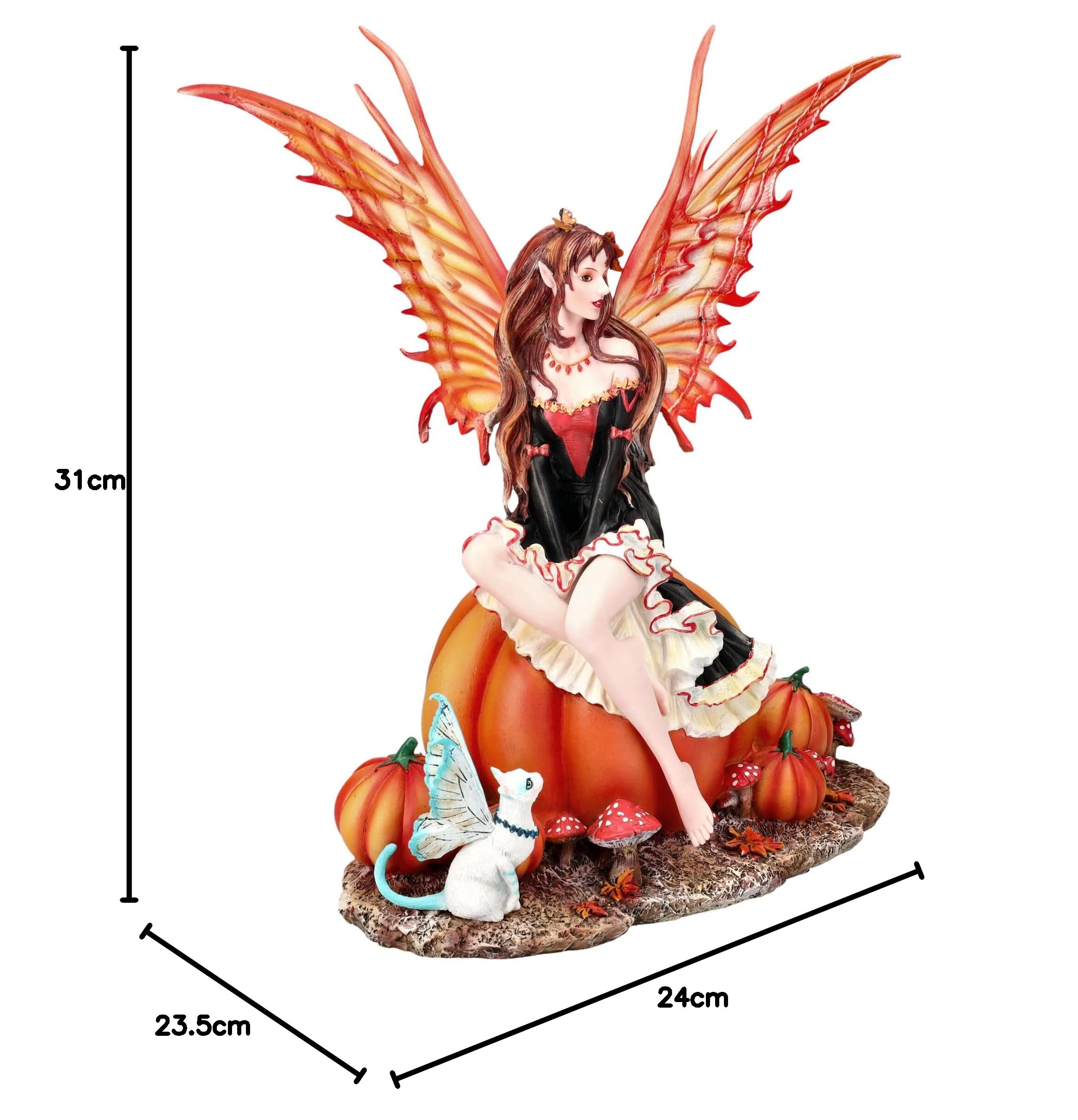 Pacific Giftware Elfen Figur mit Kürbissen Pumpkin Fairy von Amy Brown - Fee Engel Statue