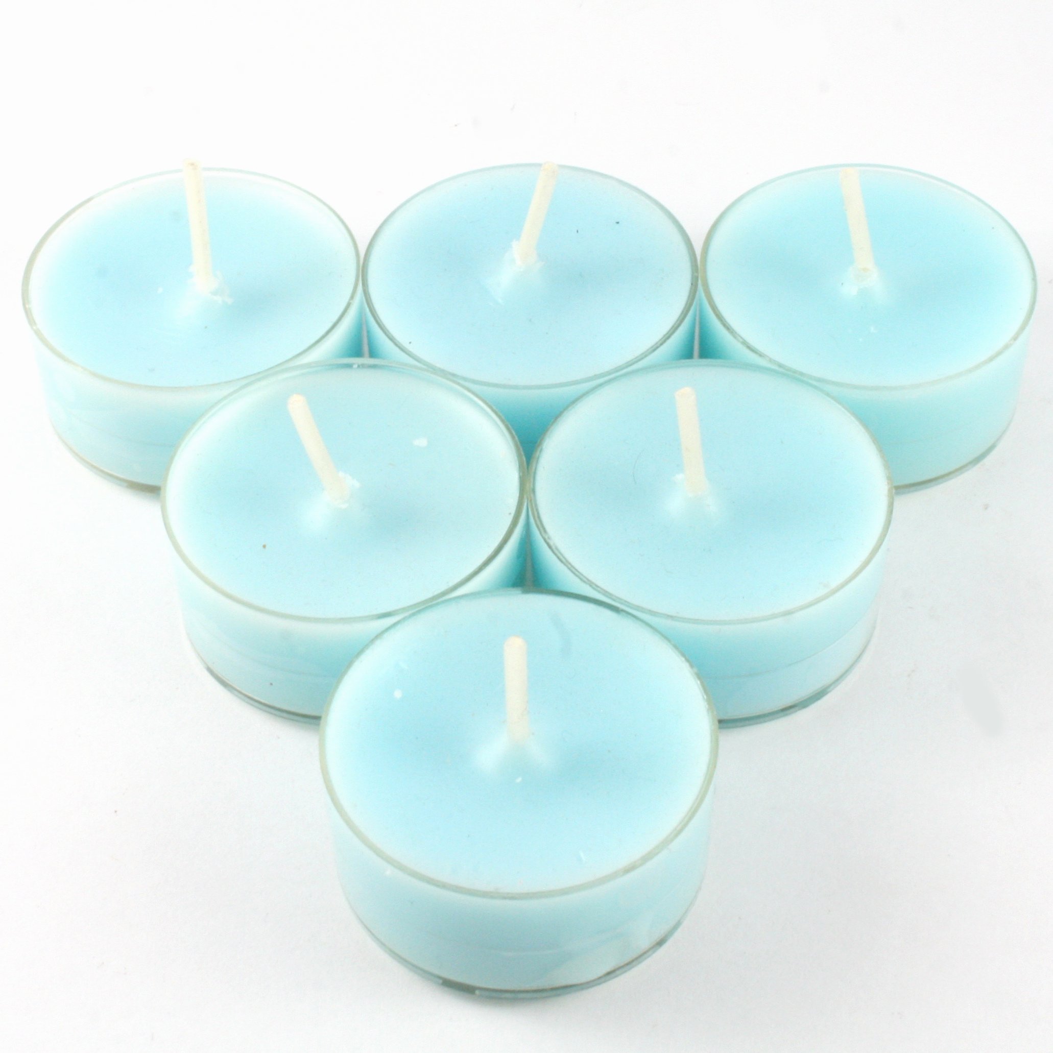 Handmade Premium Quality Highly Scented 6 Tea Light Candles (Sweet Pea Scent)
