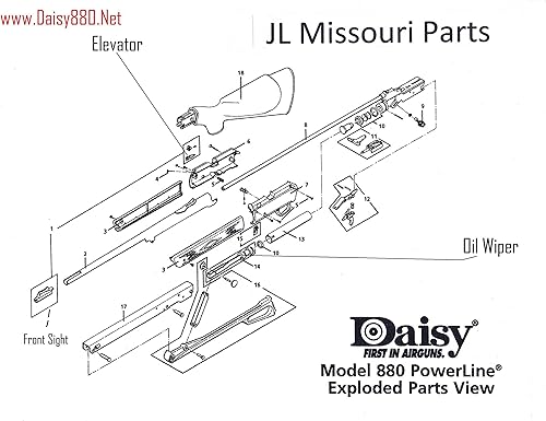 Miniatura 7 de Daisy Powerline 7880 880 881 35 Bomba de la cámara de presión de la cámara de presión del tubo del arma del sello de la pistola Bb Air Rifle Parte