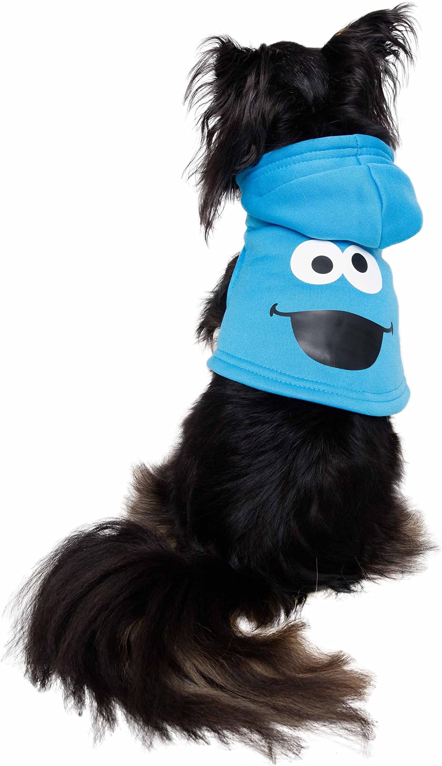 Sesame Street Cookie Monster Small Dog Hoodie – Fashionable Outfit Pet Clothes Sweater for Small Puppy, Medium, Large and X-Large Cats and Dogs by Pet Krewe