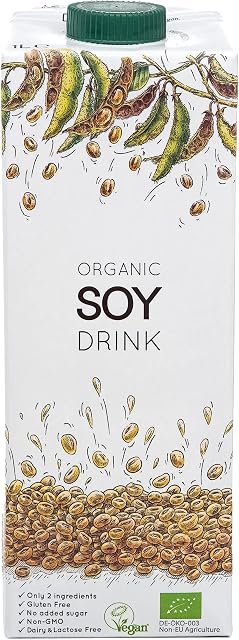 VEGGO 100% Organic soya milk, Dairy-free & Unsweetened, Vegan, 8 x 1l