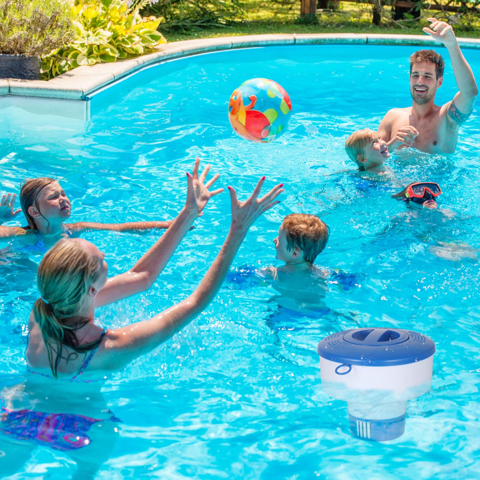 FYDUN Distributeur de produits chimiques pour piscine flottant 5 po