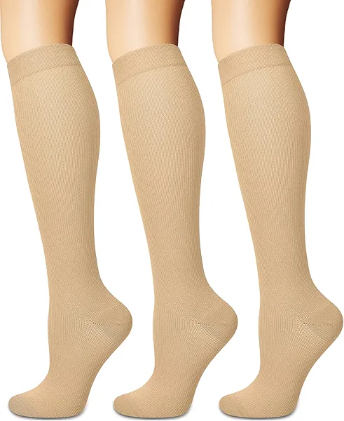 Compression Socks for Women and Men Circulation (3 Pairs) is Best Support for Running Athletic Cycling Hiking