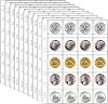 10 Sheets Coin Collection Pages, Coins Pocket Page with 200 Pockets, Coin Binder Inserts Sleeves with Standard 9 Hole for Coin Album 20-Pocket