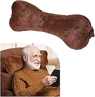 Vista 1 de Almohada para la cabeza para silla reclinable, para sofá, almohada para el cuello reclinable, almohada para el cuello de sofá (marrón)