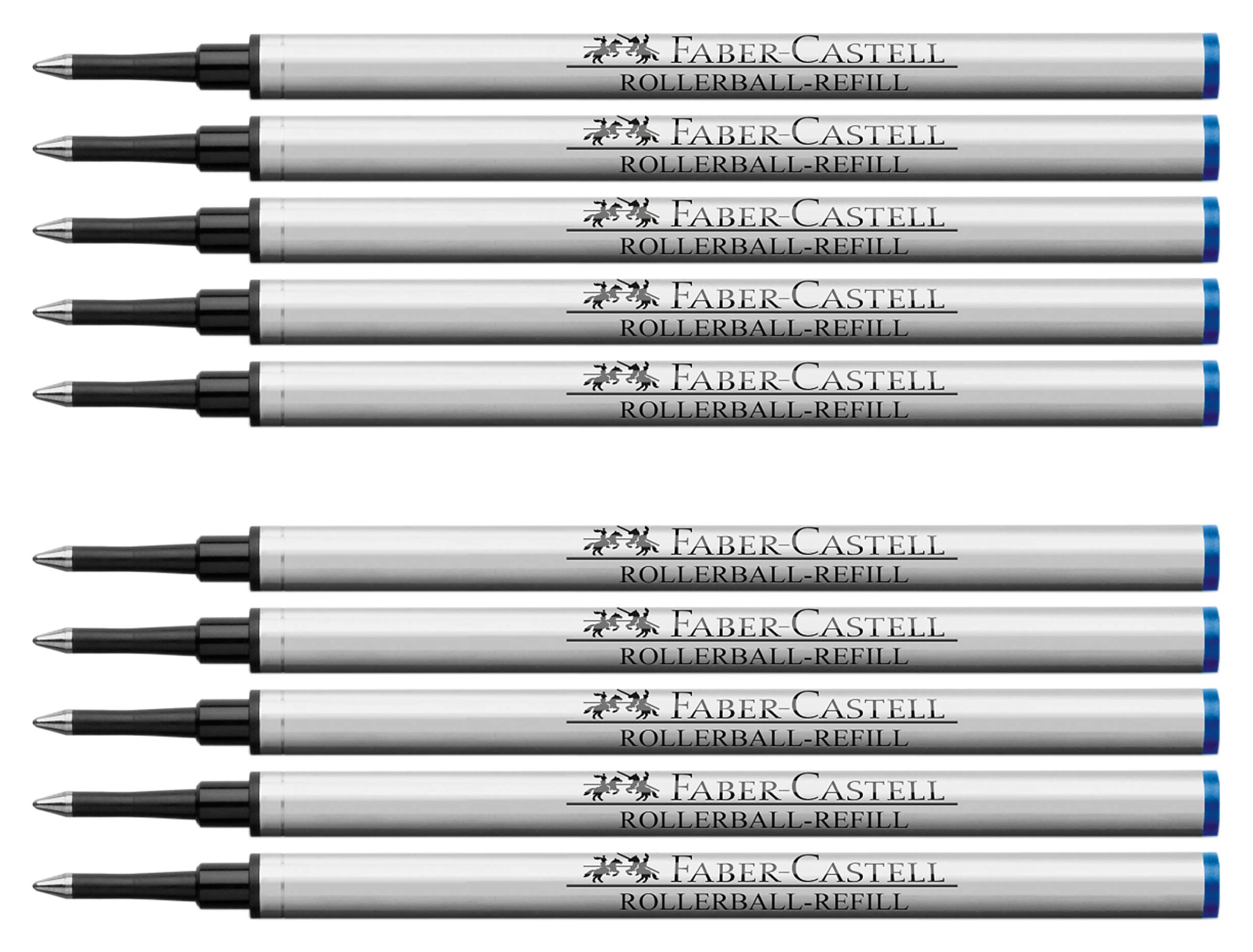 Faber-Castell 148712 - Ersatzmine Tintenroller Basic (10er Pack, blau)