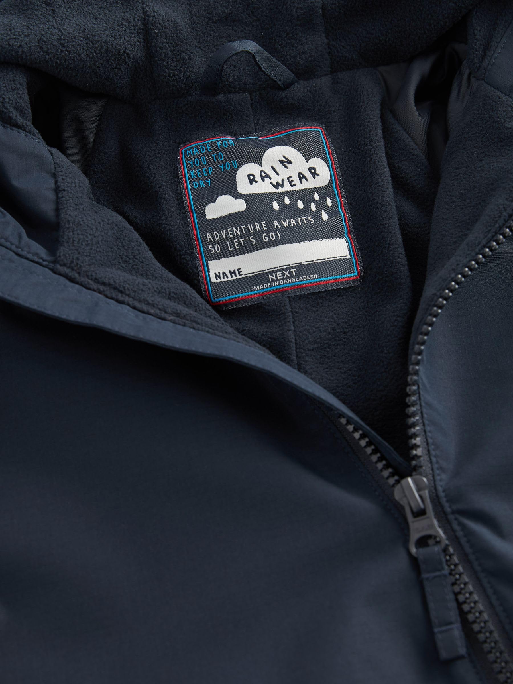 NEXT Ragazzo Tuta Impermeabile con Fodera in Pile | Bambino, Zipper, Lavabile in lavatrice