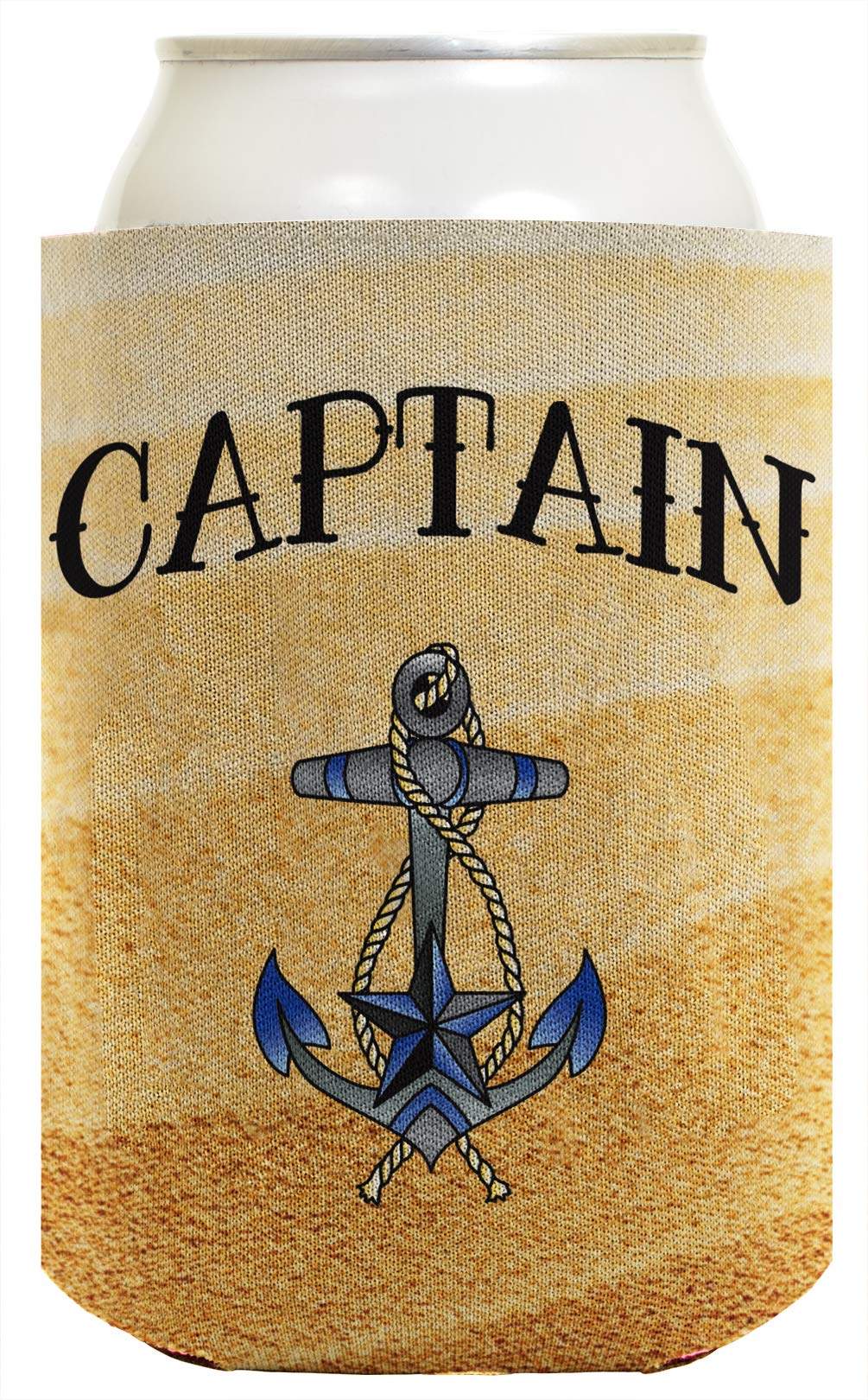 Funny Can Coolie Sailing Captain First Mate Deckhand Bundle Boating Gift 4 Pack Can Coolie Drink Coolers Coolies Sand