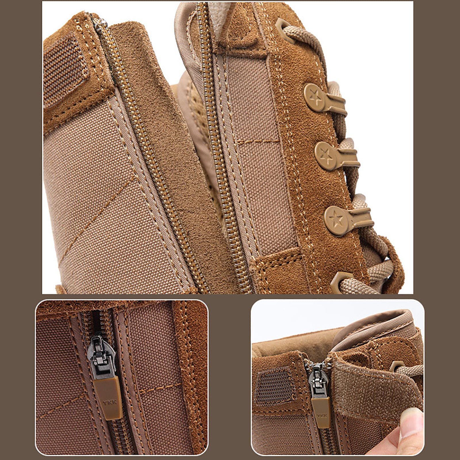 Taktyczne buty bojowe, Męskie taktyczne buty pustynne brązowe 36-46 EU(46 EU)