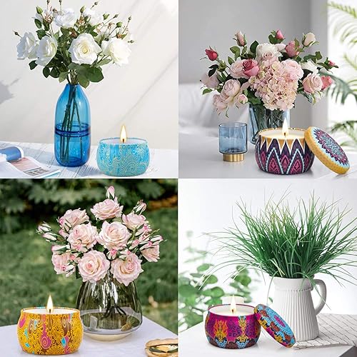 Miniatura 9 de Juego de velas perfumadas de regalo, paquete de 4 velas de aromaterapia, regalos para aliviar el estrés para mujeres, hasta 120 horas de combustión,