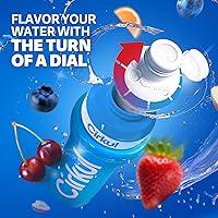 Vista 5 de Cirkul Botella de agua de acero inoxidable con agarre azul de 22 onzas y tapa deportiva, duradera, aislada, con agarre protector, a prueba de fugas