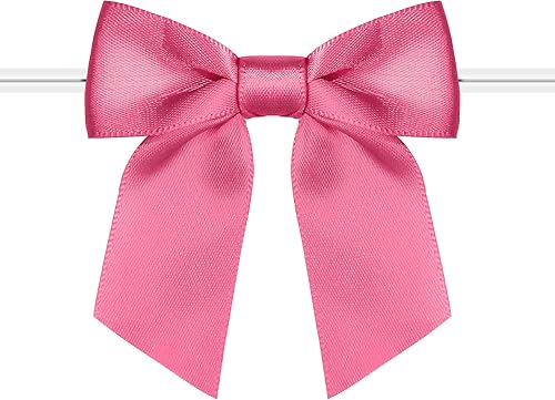 Miniatura 15 de Rainbow Pana Paquete de 60 lazos de corbata torcida para bolsas de golosinas, lazos de 3" de cinta de satén azul bebé para envoltorios de regalos