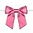 Rainbow Pana 120 Pack Twist Tie Bows for Treat Bags 3 Hot Pink Satin Ribbon Bows for Package Craft Gift Wrapping Decoration