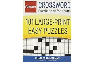 Funster Crossword Puzzle Book for Adults: 101 Easy, Large-Print Crossword Puzzles for Seniors