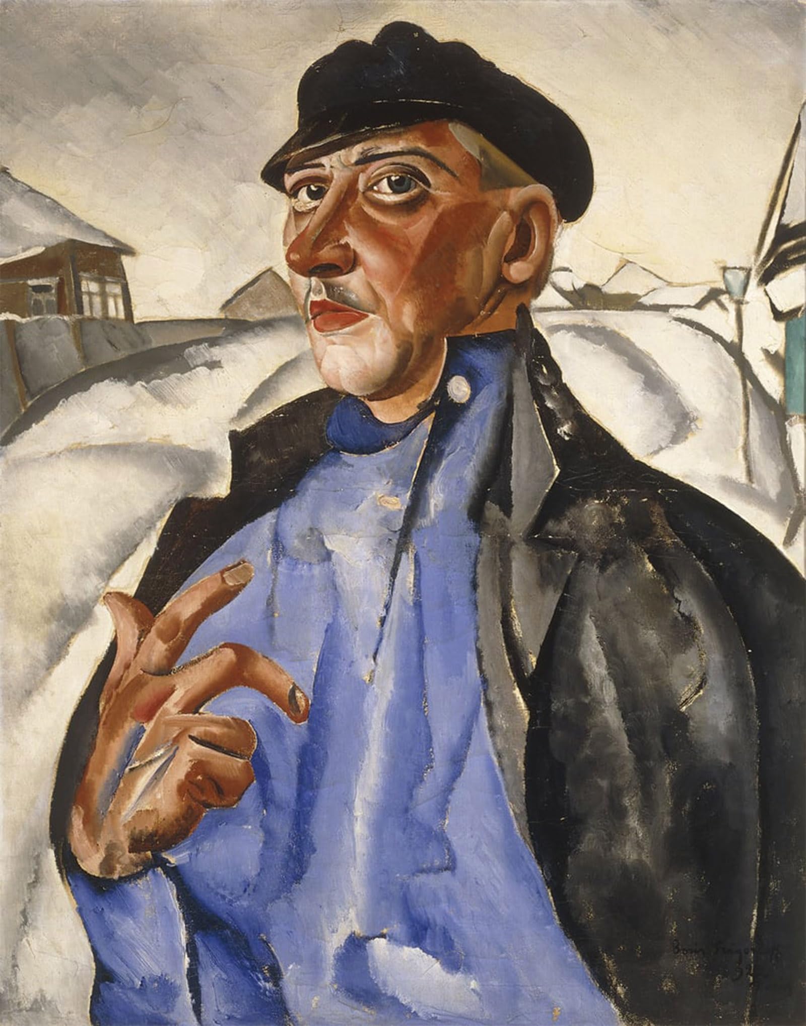 ARTXLXXBN Famous Painting Canvas Artwork Graffiti Print Portrait of Vaska Pepel by Boris Dmitrievich Grigoriev Portrait Canvas Image for Home Decor 60x90cm