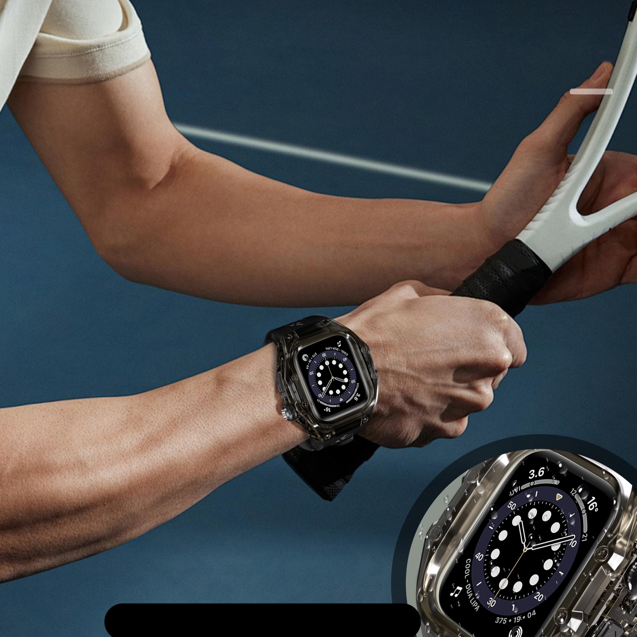 Amazon.co.jp: Apple Watch 46mm防水ケースバンド一体Apple Watch