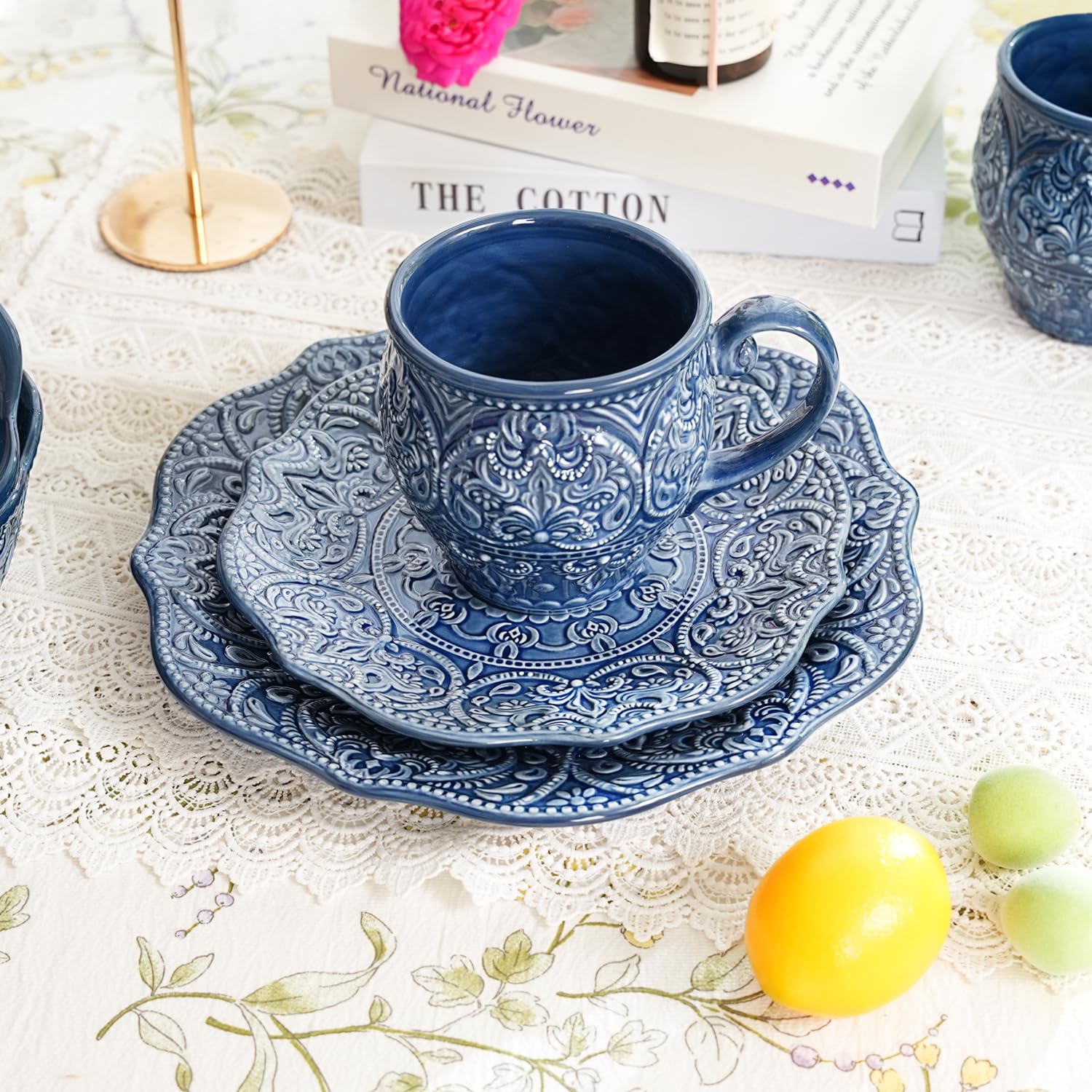 各2セット】セージソングディナープレート&カップソーサー