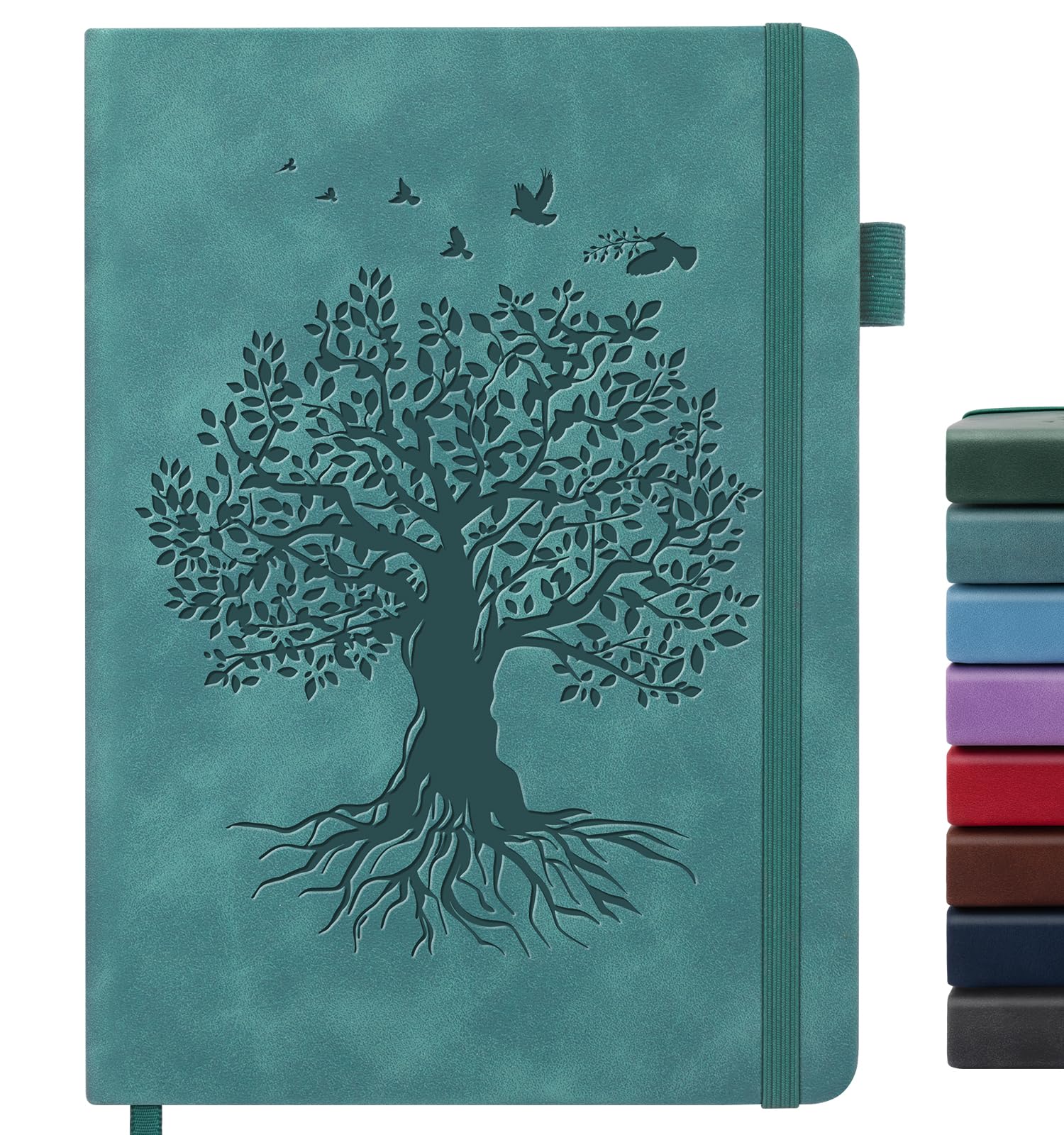 ALKALO Lined Journal Notebook for Women Men, B5 Hardcover Leather Journals for Writing, 200 Pages Thick Paper, Daily Journal Notebook for Work, School