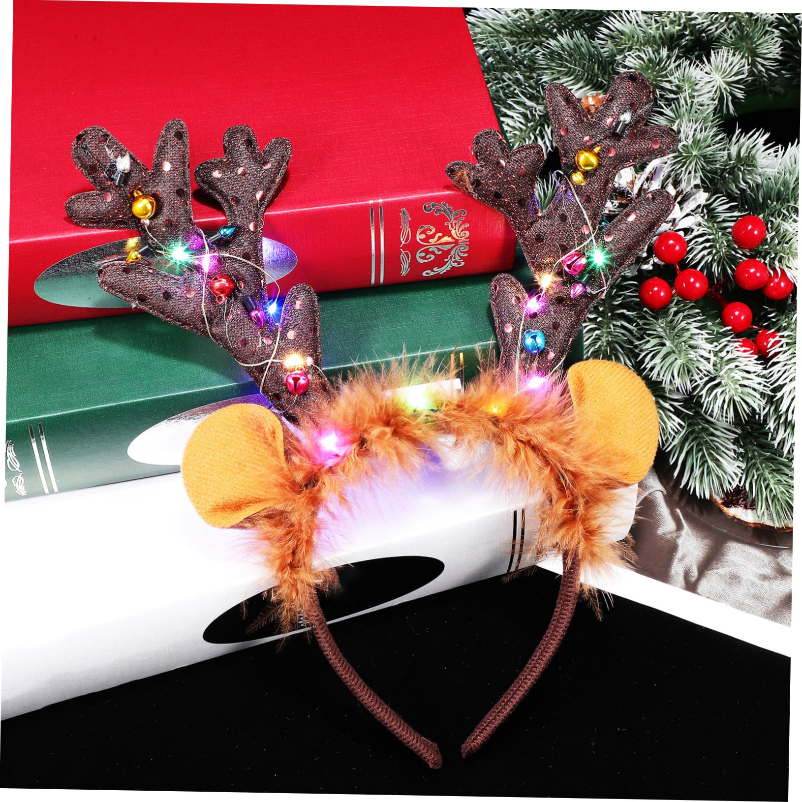 ibasenice 3pièces Bandeaux Renne Noël Accessoires De Tête Adorables pour Fête Cosplay Confortables Et Légers Décorations De Noël
