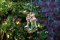 Vista 3 de Party Rock Adorno de cristal de patines de hielo azul Colección Bebé