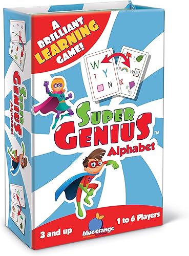 Blue Orange Super Genius - Juego de cartas del alfabeto