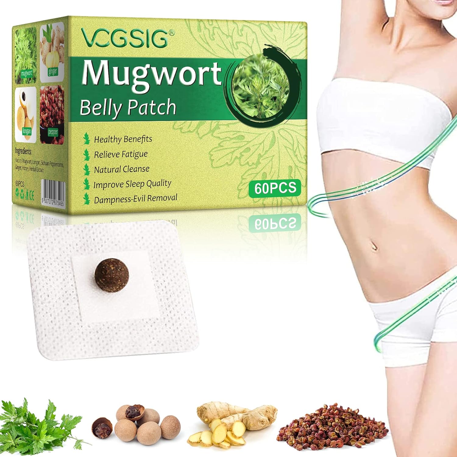 Wormwood Navel Sticker, Wormwood Belly Patch, 60PCS/Box