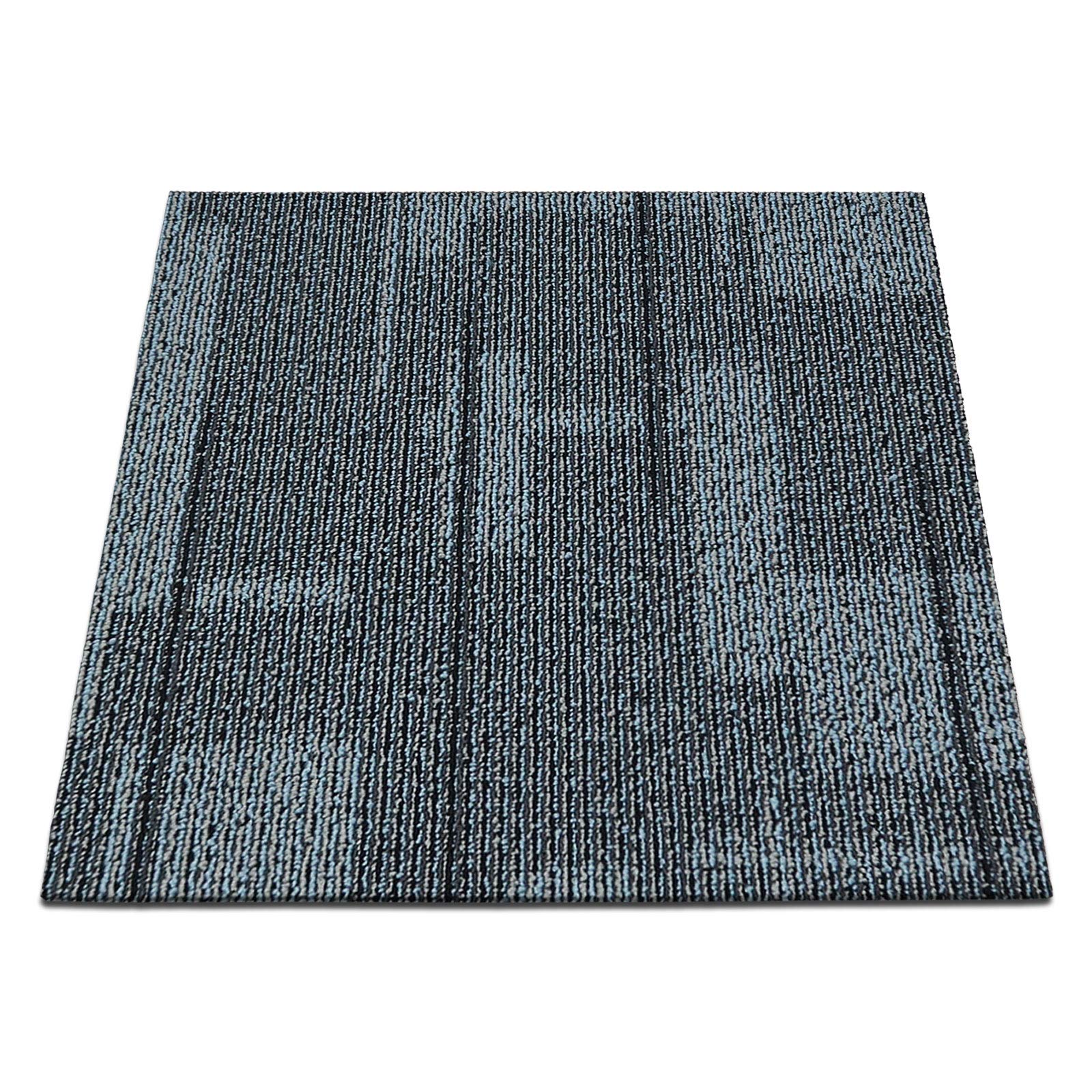 casa pura Dalle de Moquette pour Intérieur - 1m² / 3m² ou 6m² | Moquette Auto-Portante | Revêtement de Sol en Carreau 50x50 cm | Robuste Isolant (Gris Andorra, 24 Pièces - 6m²)