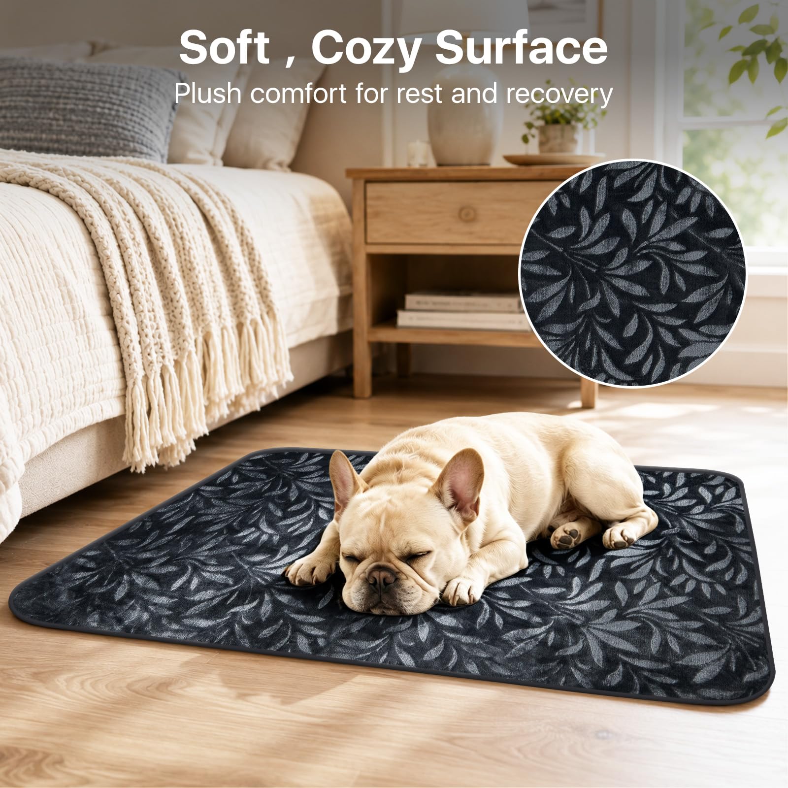 LOOBANI Lot de 2 tapis de mise bas pour chiens, parc de jeu, sol, 91,4 x