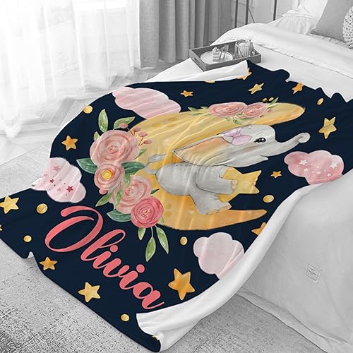 Miniatura 192 de Butterfly Custom Baby Blanket with Name Personalized Baby Blanket for Girl Boy Birthday Chirstmas Gift Customized Baby Receiving Blanket for Newborn