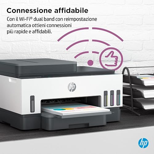 HP Smart Tank 7305, 28B75A, Imprimante Multifonction Couleur, Réservoir d'encre à Haut Volume d'impression, Jusqu'à 12000 Pages en Noir et 8000 Pages en Couleur, Recto Verso Automatique, Wi-FI, Grise - 4