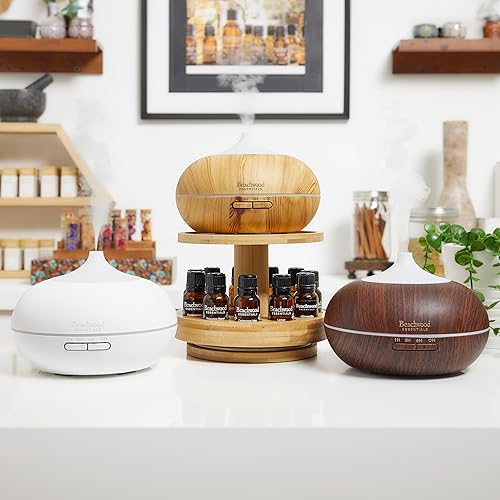 Miniatura 6 de Beachwood Essentials Difusor ultrasónico de aromaterapia para aceites esenciales, grado terapéutico, te ayuda a relajarte, 3 temporizadores y 7