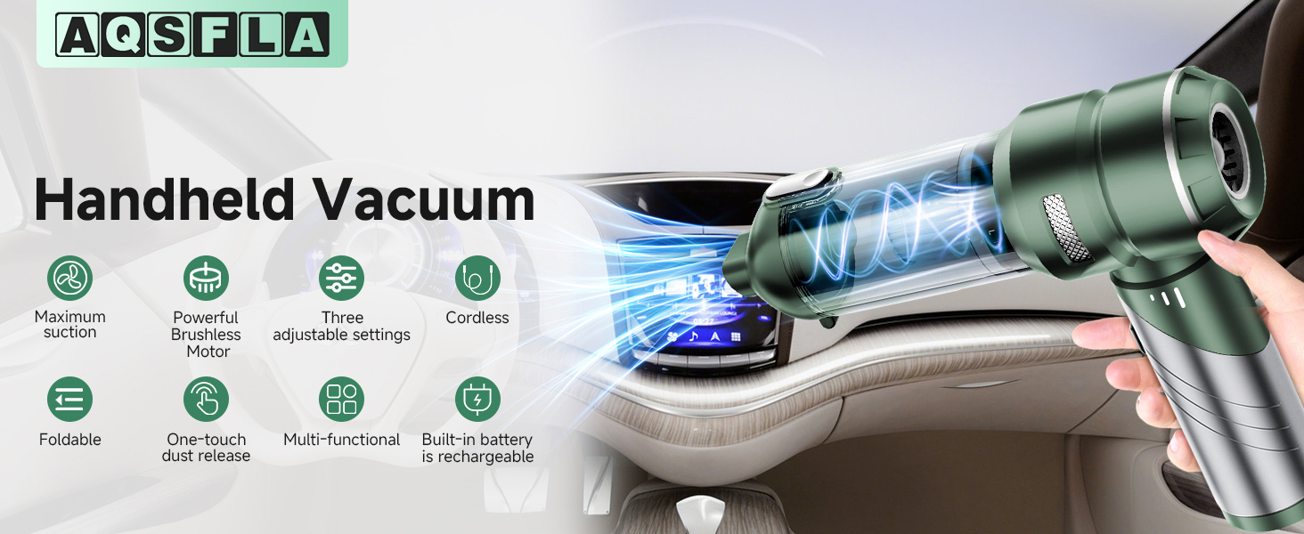 Amazon.com - AQSFLA Car Vacuum Portable Cordless 22000PA High