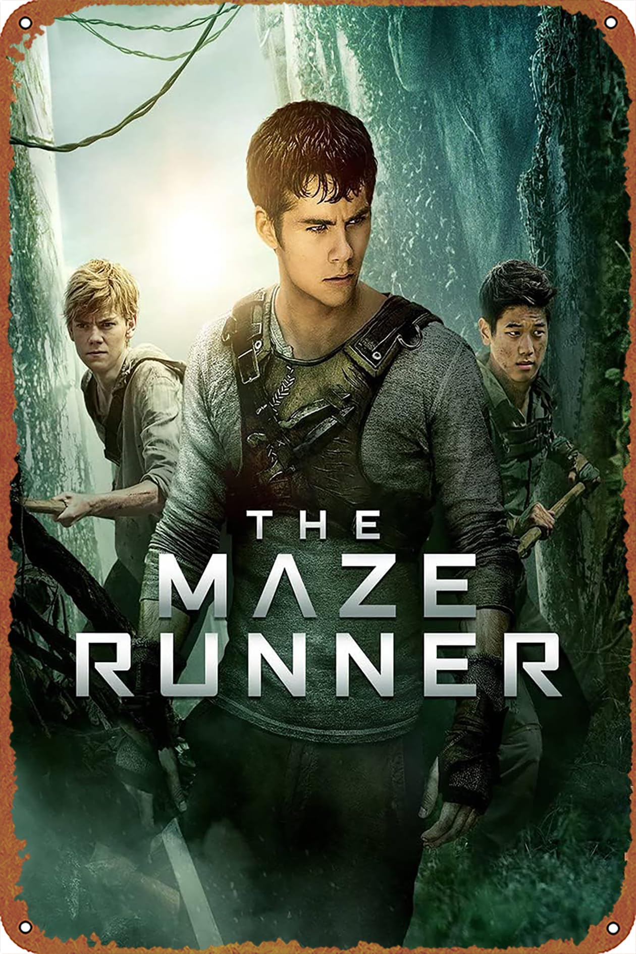 The Maze Runner Movie Poster Retro Metal Sign Vintage Tin Sign for Cafe Bar Home Wall Decor 12 X 8 inch