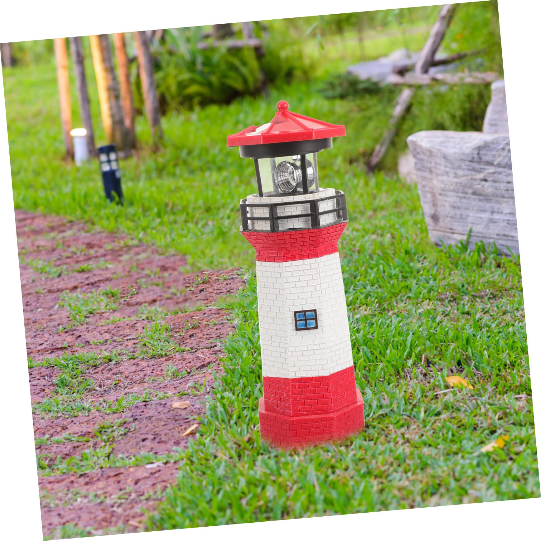 Luce Solare da Giardino Rotante con LED in Resina per Decorazione Esterna