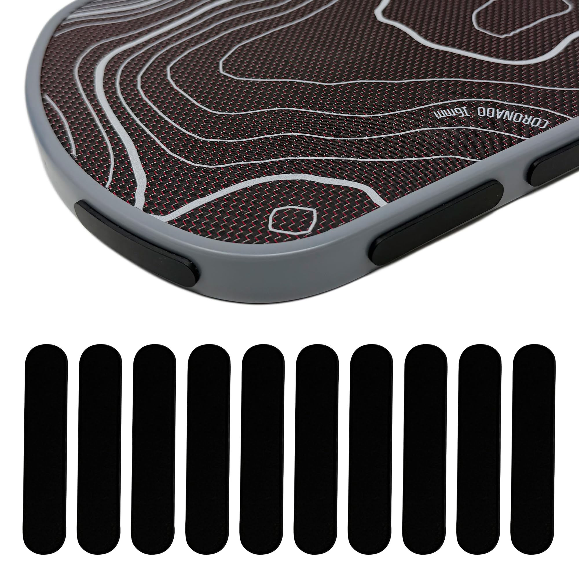 30g Tungsten Weighted Tape Strips for Pickleball Paddles Golf Clubs Fishing Tennis Racket – 3 Gram per Piece - 30g Total - Weighted Tungsten Tape Roll Non-Toxic Lead Alternative (30 g Strips)