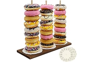 Reusable 3-tiered Donut Stand for Parties with 27 Capacity - Fits Bagels Too