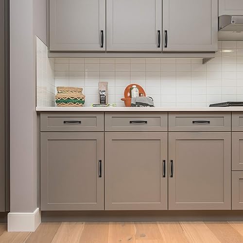 Miniatura 6 de Ravinte - Paquete de 30 manijas sólidas de gabinetes de cocina de 334 pulgadas, color negro mate, manijas negras de cajones, manijas de gabinete de