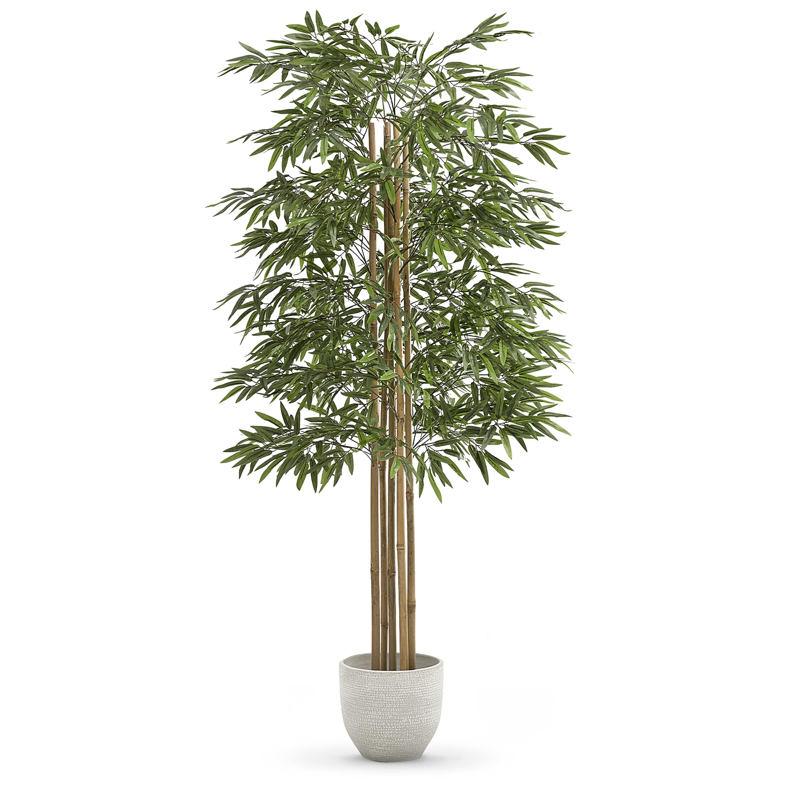 MAIA SHOP Bambú Artificial 180 cm con Cañas Naturales, Planta Artificial Grande Realista para Decoración de Hogar, Oficina, Hotel o Eventos, Árbol Decorativo Verde de Interior 180 cm Bambú