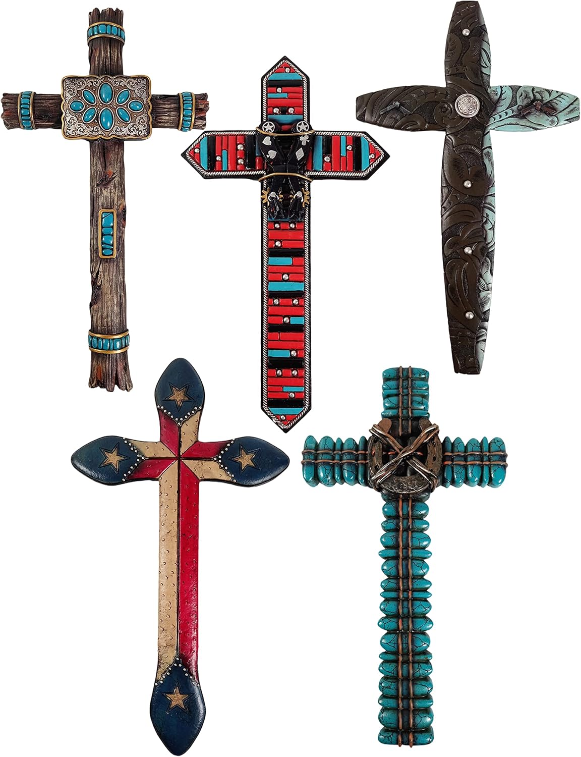 Urbalabs Western 22.5 Inch Aluminum Wall Cross Bullet Decor Tin Army Military Wall Hanging Cross Country Wall Decor Room Decoration Office Church Home (Bullet Cross)