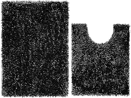 Yimobra Alfombra de baño de alta calidad, antideslizante, esponjosa, increíblemente suave, cómoda, extra gruesa, absorbente de agua, tapetes