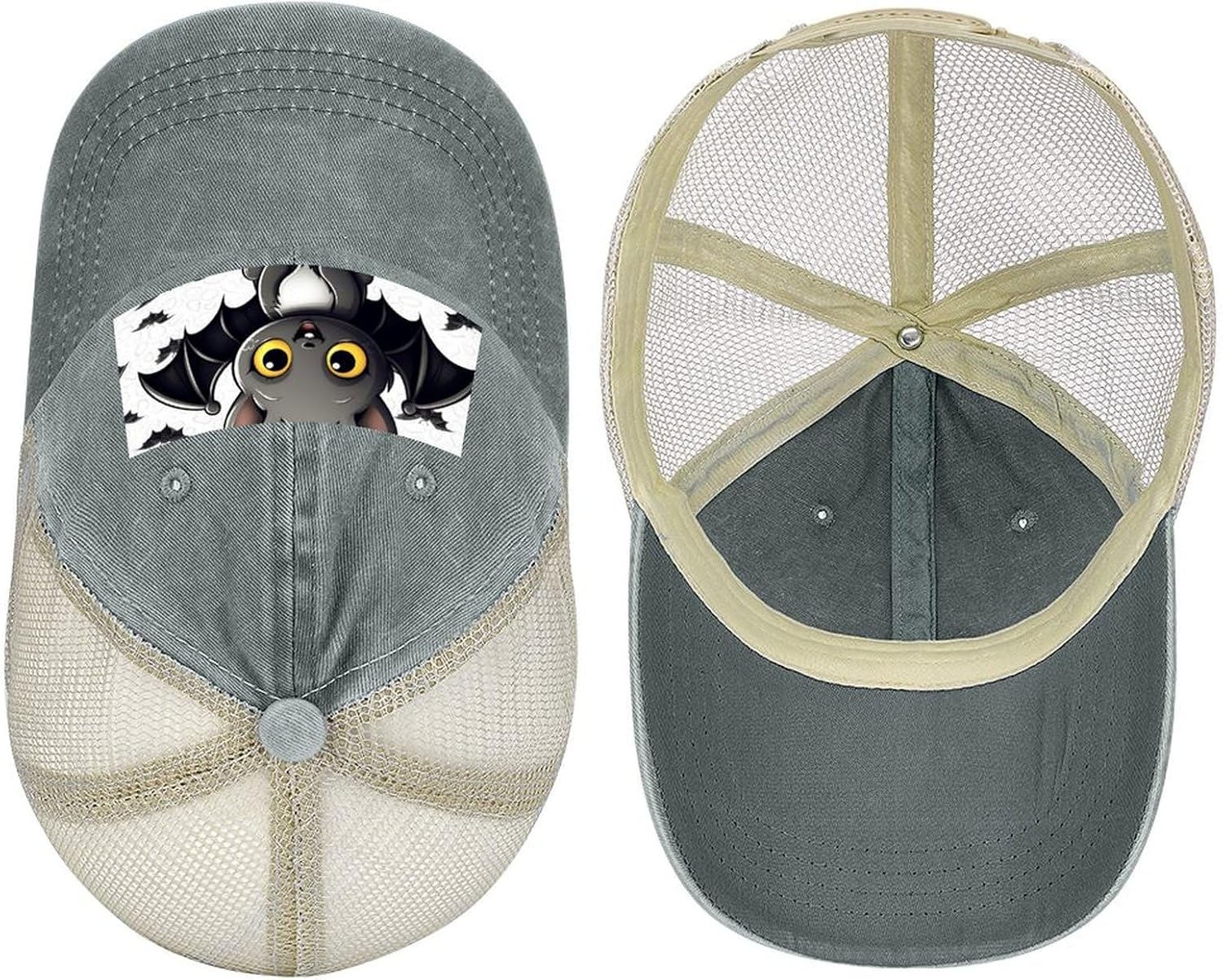 Cute Bat Sport Hat for Men Women Hollow Cowboy Hat Adjustable Baseball Cap Apparel Gifts Accessories