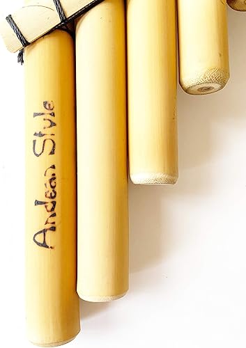 Miniatura 4 de Flauta de tenor profesional de estilo andino 22 tubos afinados en G mayor (440) hechos de bolsa de bambú natural y de calidad incluida