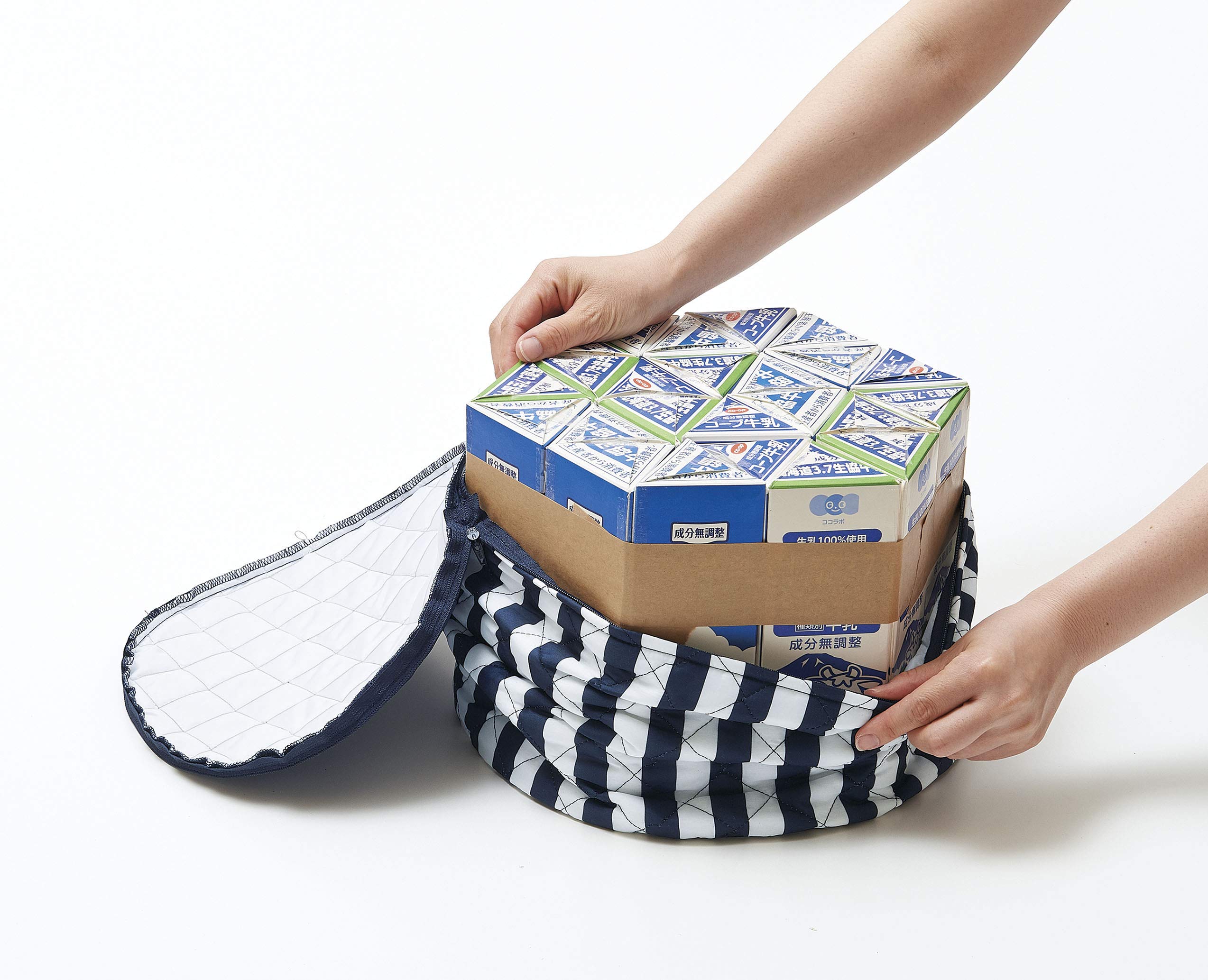 Amazon.co.jp: 牛乳パックチェアカバー ストライプ : ホーム＆キッチン